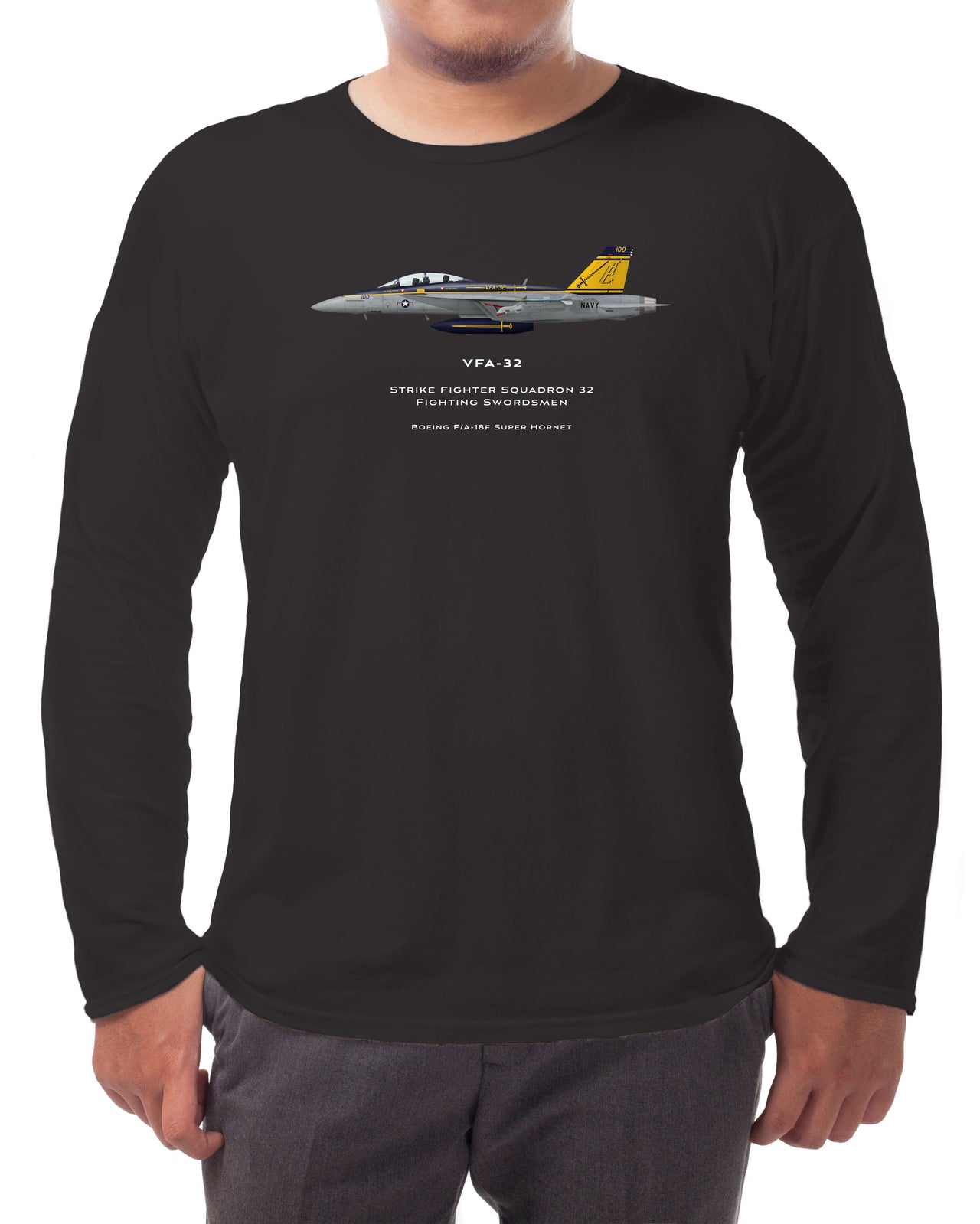 FA-18F Super Hornet VFA-32 - Long-sleeve T-shirt