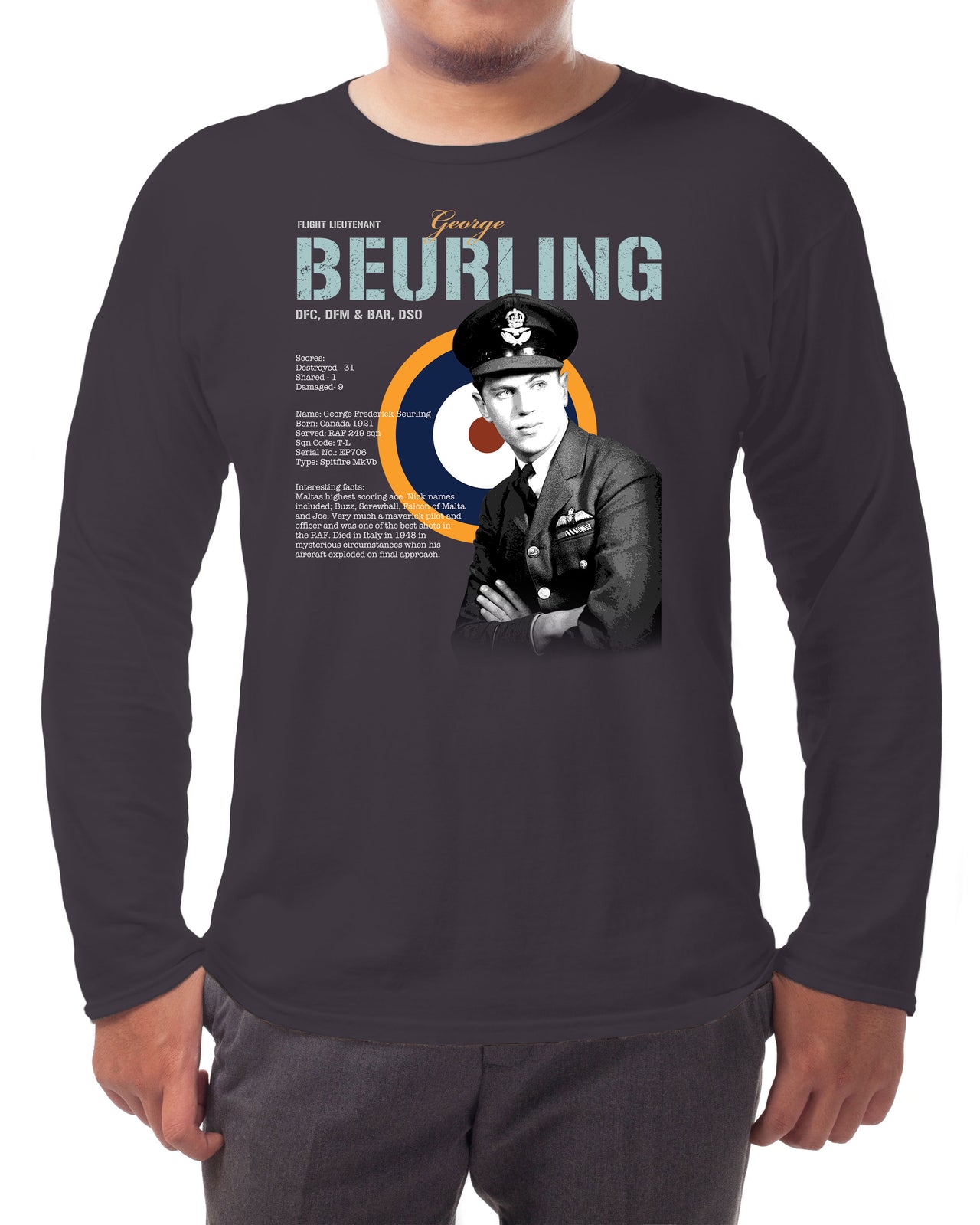 George Beurling - Long-sleeve T-shirt