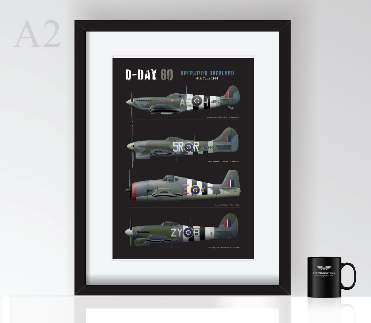 D-Day Fighter Profiles - Poster