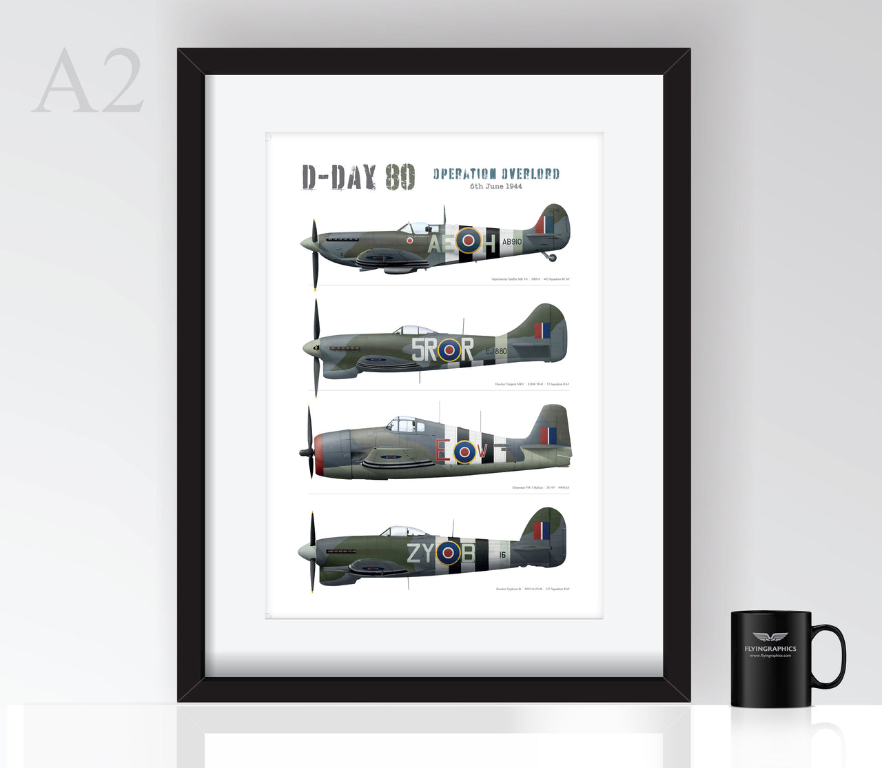 D-Day Fighter Profiles - Poster