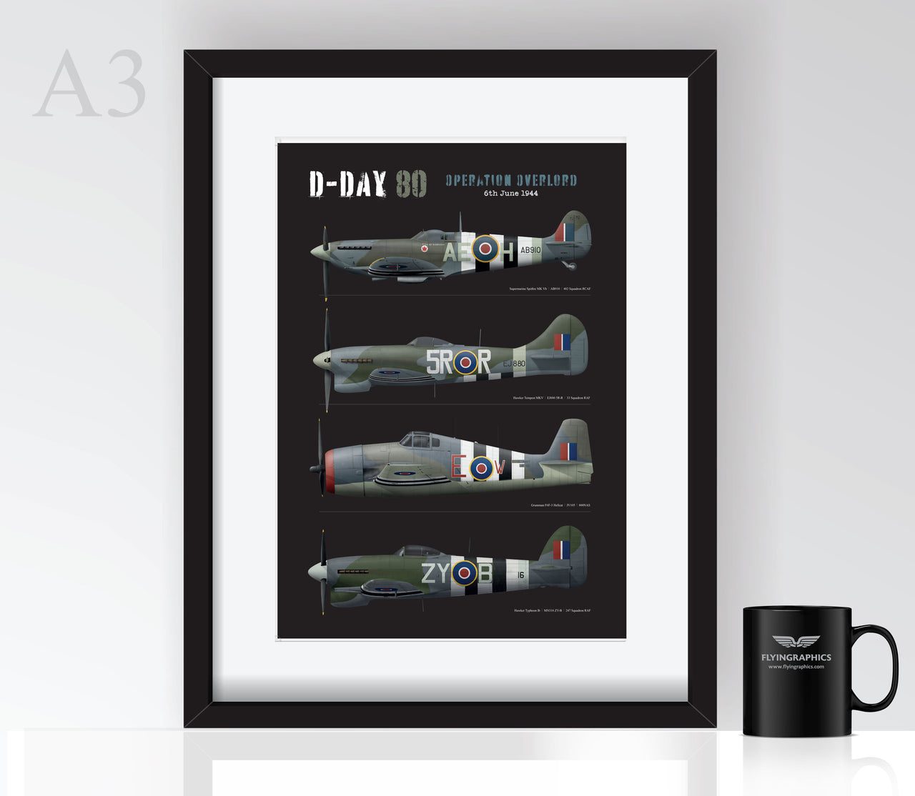 D-Day Fighter Profiles - Poster