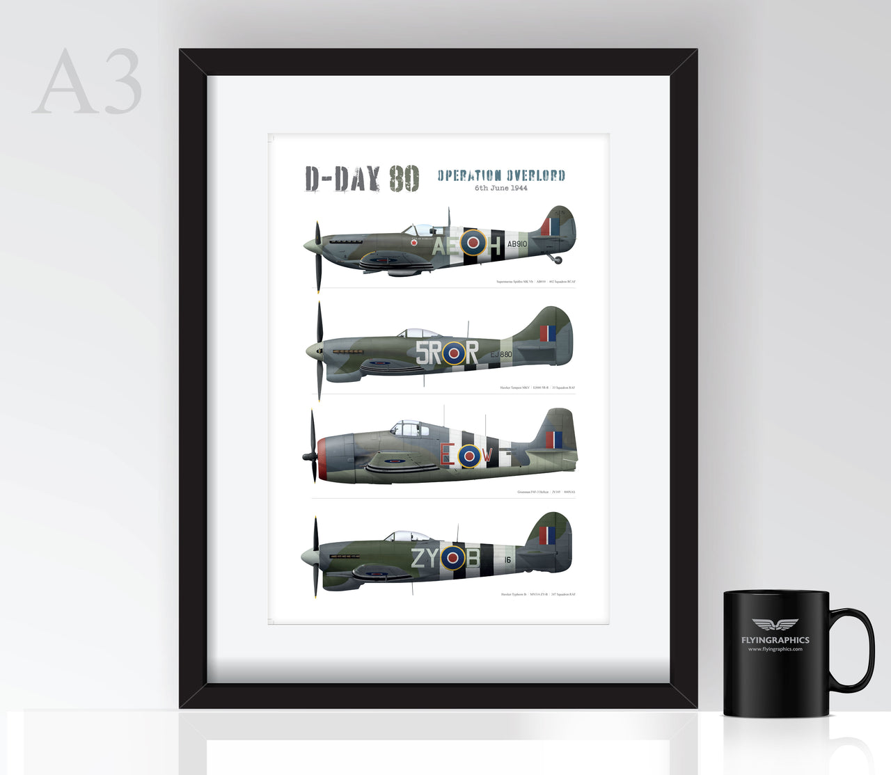D-Day Fighter Profiles - Poster