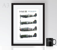 Thumbnail for D-Day Fighter Profiles - Poster