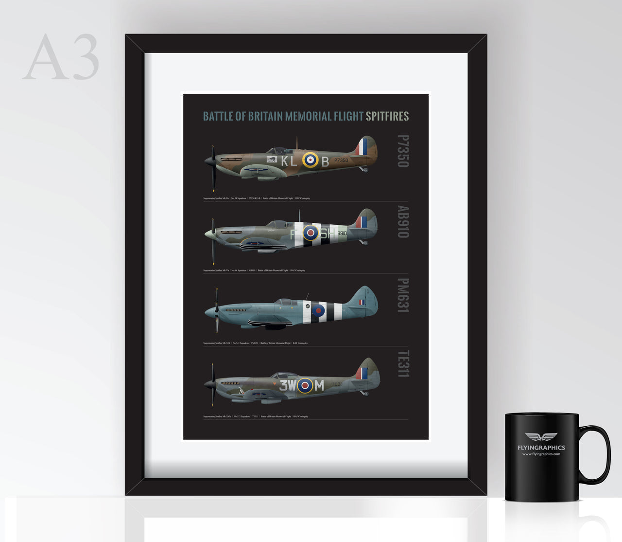 BBMF Spitfires - Poster