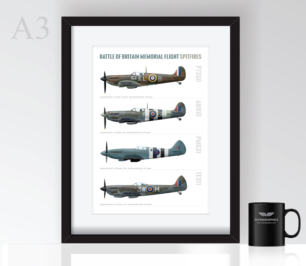 BBMF Spitfires - Poster
