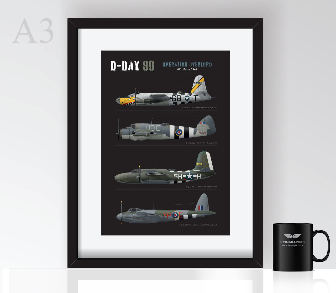 D-Day Medium Bomber Profiles - Poster