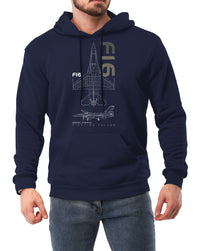 Thumbnail for F-16 Fighting Falcon - Hoodie