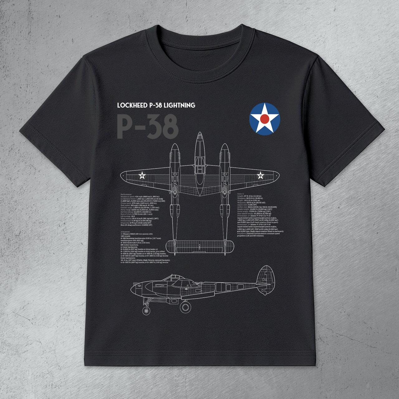 P-38 Lightning - T-shirt