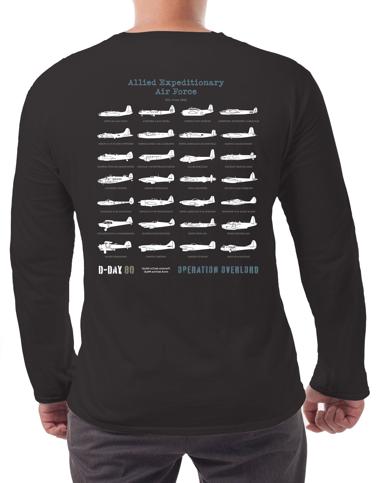 D-Day P-51 Mustang - Long-sleeve T-shirt