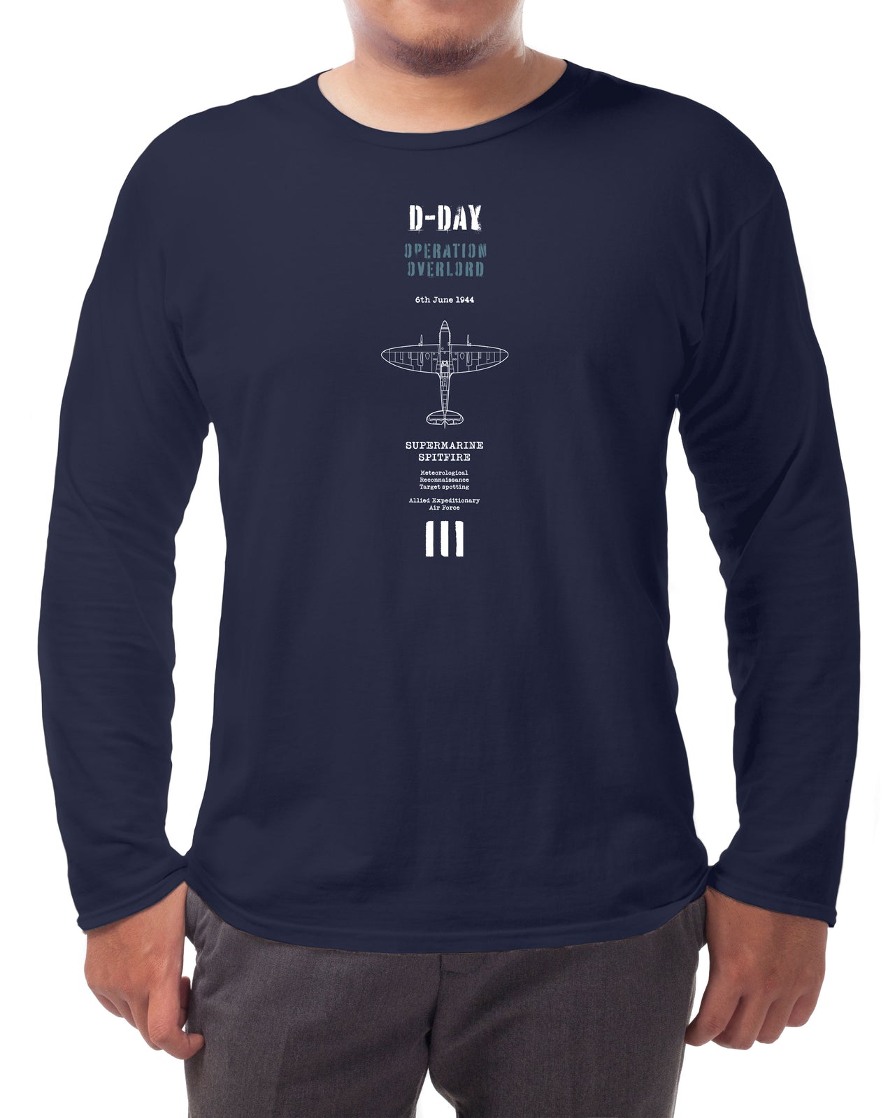 D-Day Spitfire - Long-sleeve T-shirt