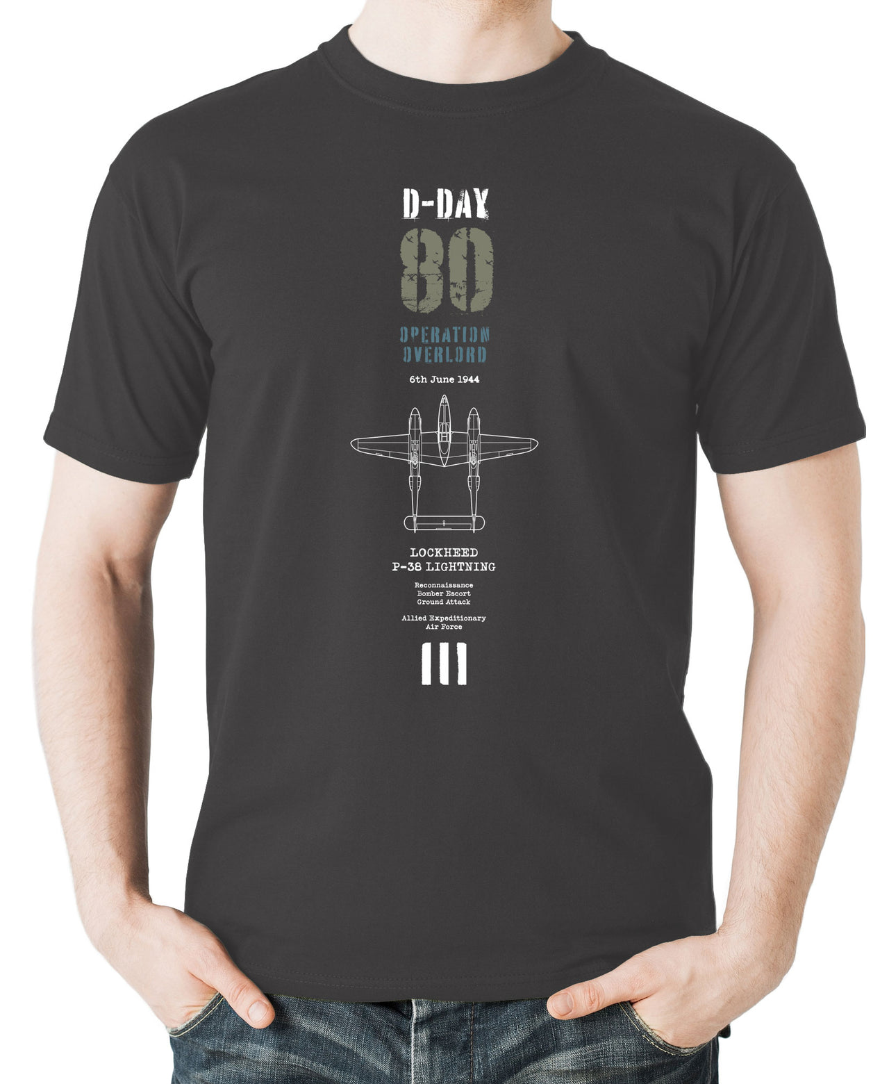 D-Day P-38 Lightning - T-shirt