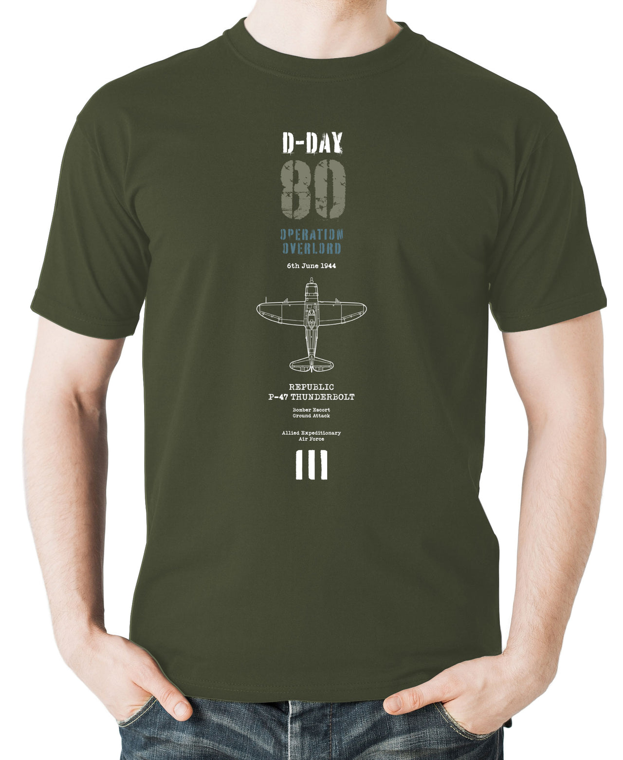 D-Day P-47 Thunderbolt - T-shirt