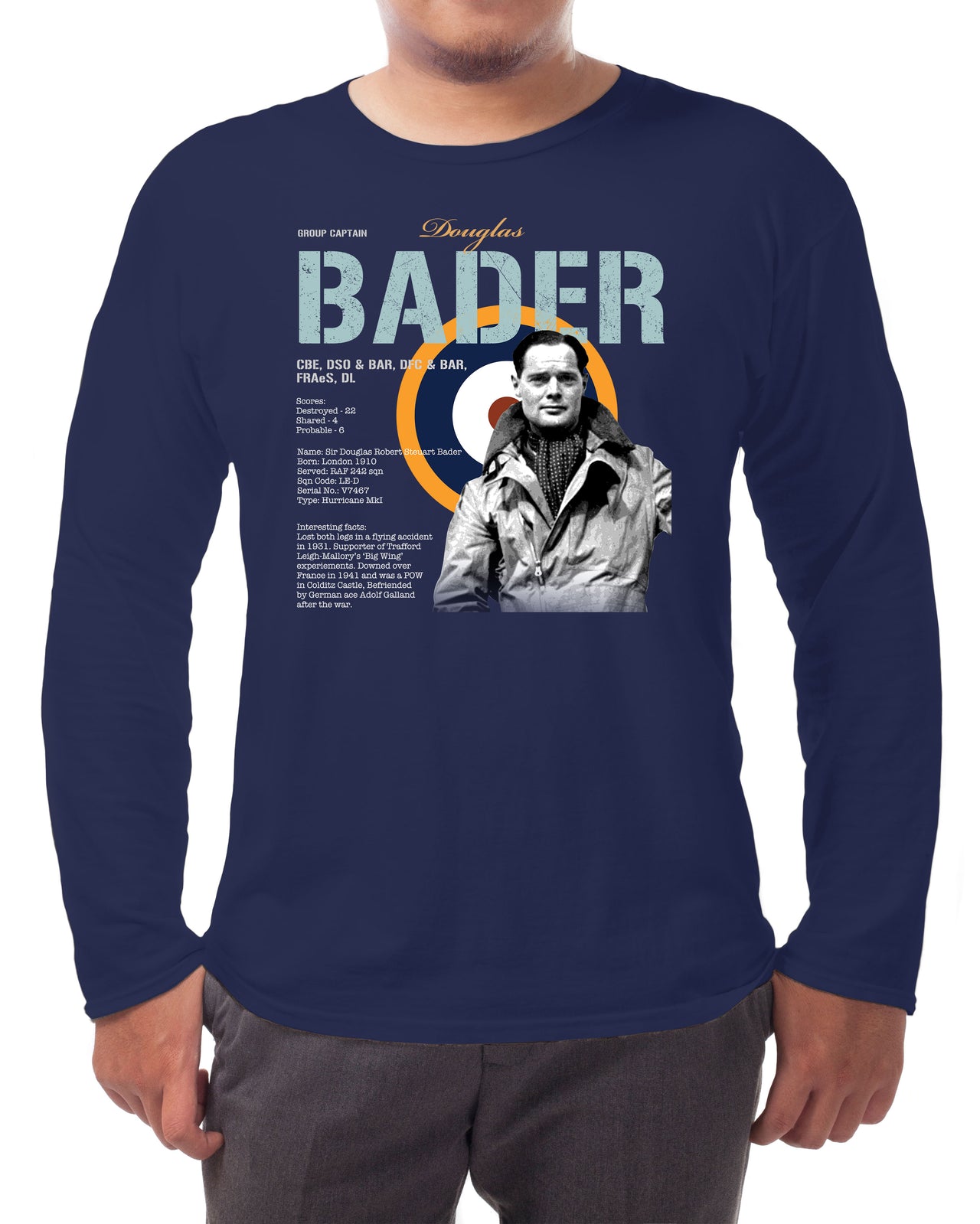 Douglas Bader - Long-sleeve T-shirt