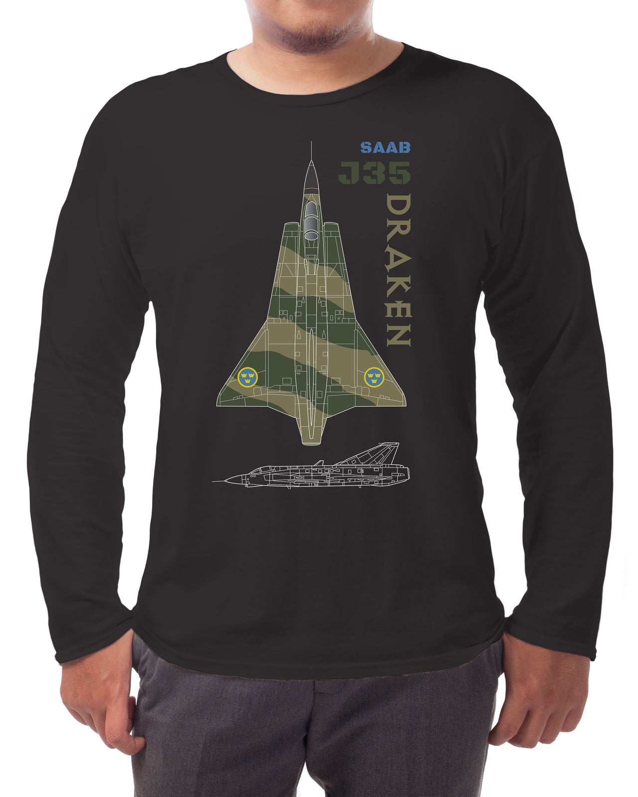 Saab Draken - Long-sleeve T-shirt