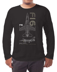 Thumbnail for F-16 Fighting Falcon - Long-sleeve T-shirt