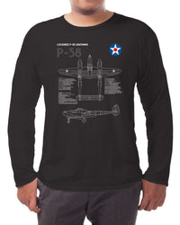 Thumbnail for P-38 Lightning - Long-sleeve T-shirt