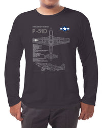 Thumbnail for P-51D Mustang - Long-sleeve T-shirt