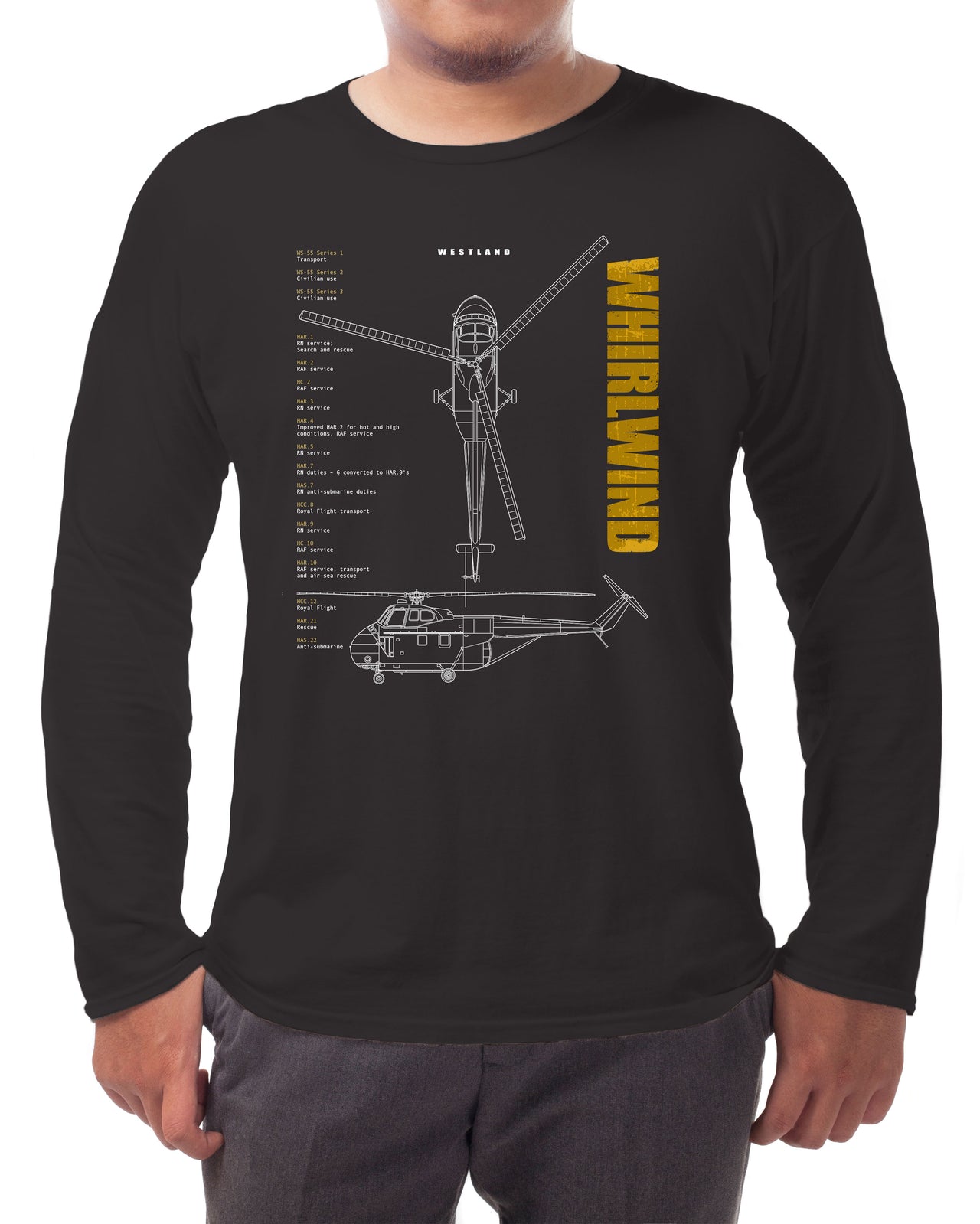 Whirlwind Helicopter - Long-sleeve T-shirt