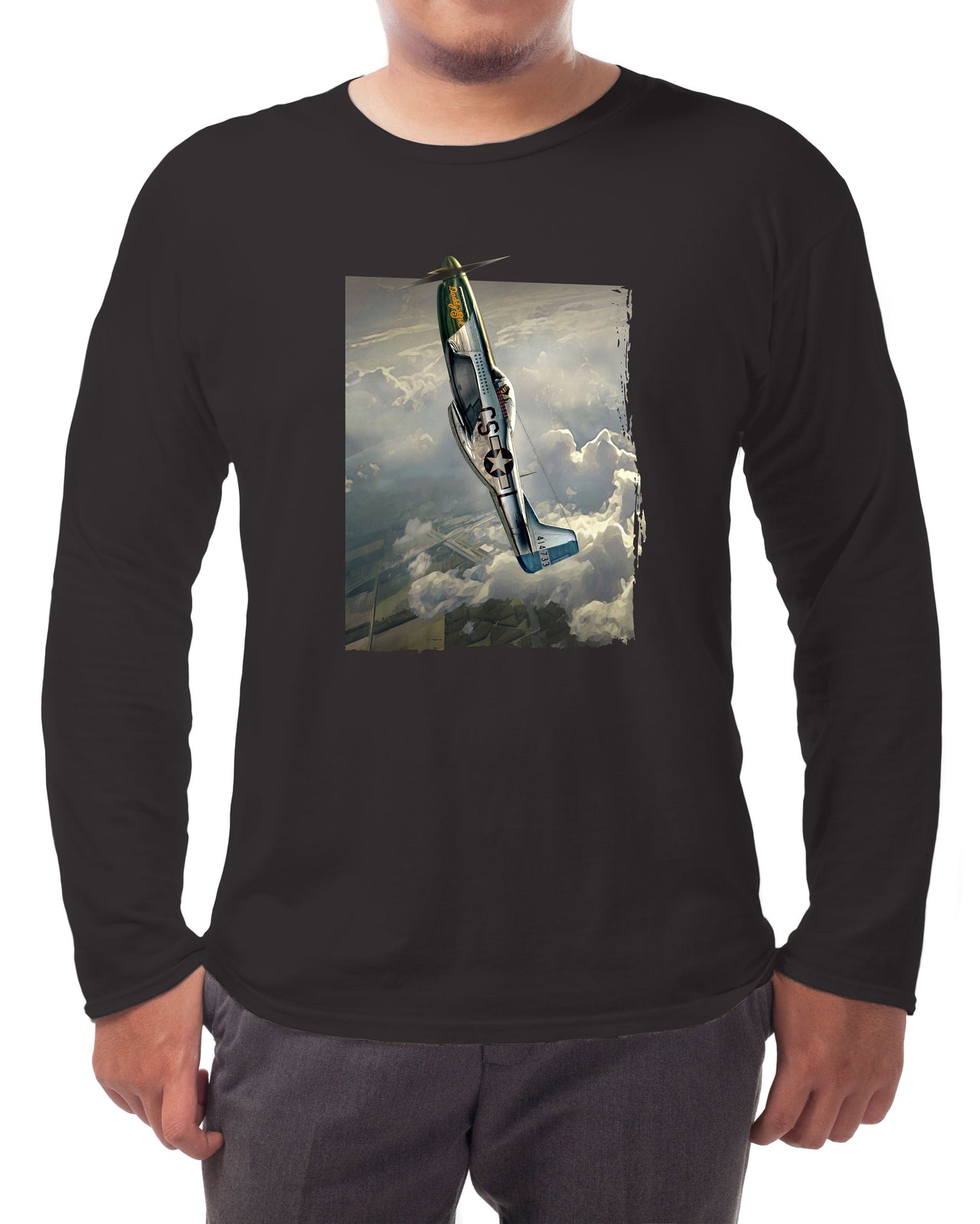 P-51 Mustang - 'Warhorse' - Long-sleeve T-shirt