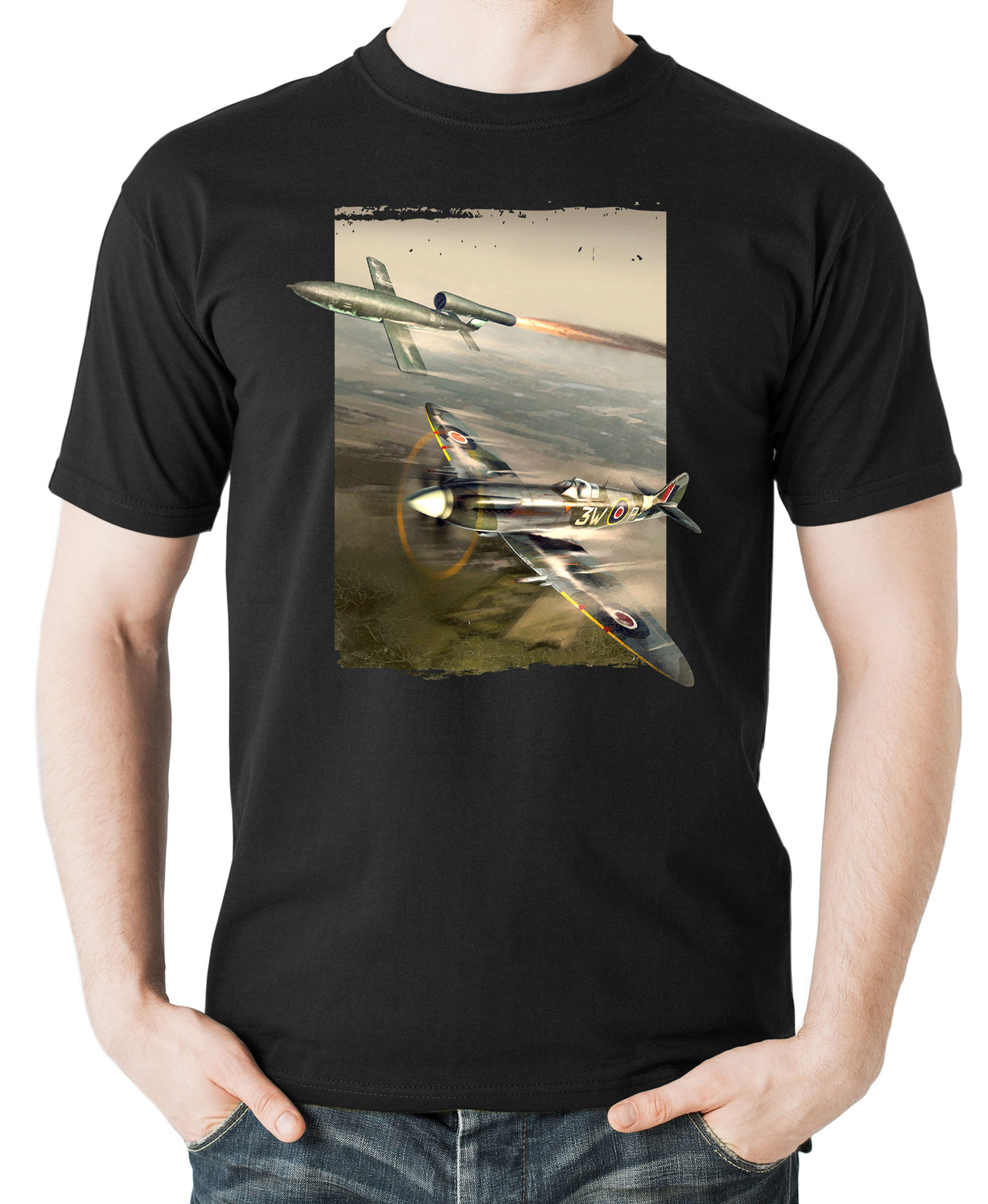 Spitfire and V1 Doodlebug - T-shirt